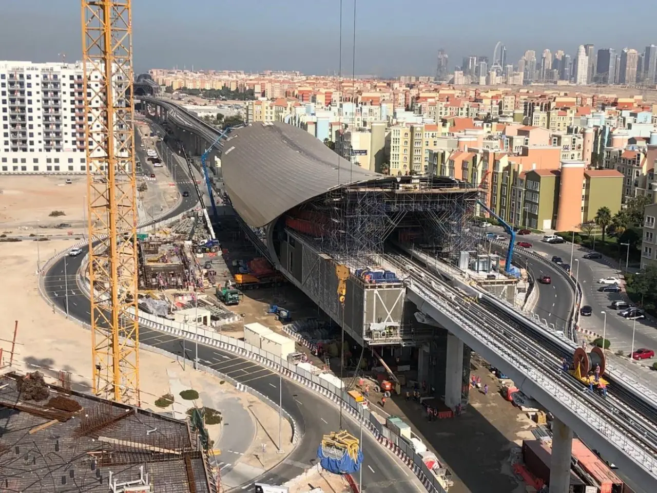 Dubai Metro extension infrastructure.